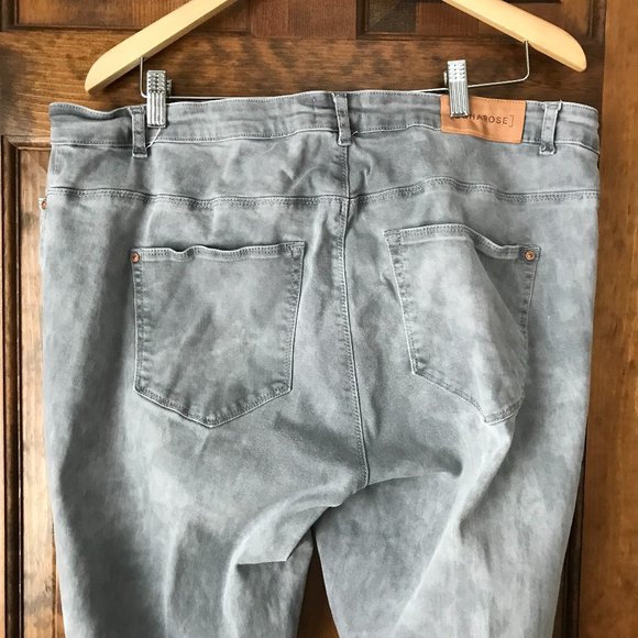 Junarose Gray 5-Pocket Ankle Jeans w/Zipper on Leg Size 20 - Picture 8 of 12